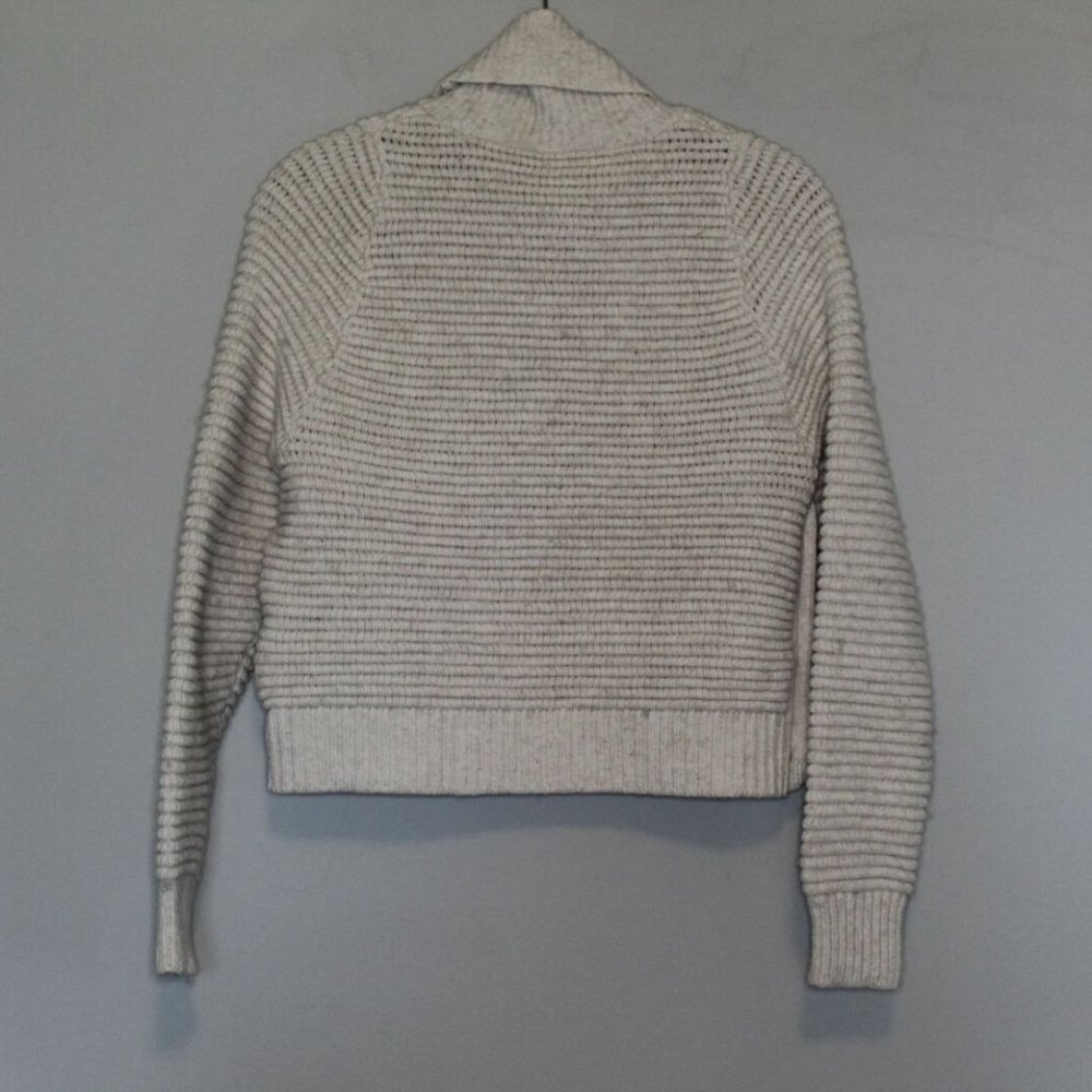 Madewell Side Button Wool Cotton Turtleneck K5807 Sweater Oatmeal XS H10285 - Picture 2 of 12